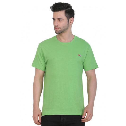 Men's Cotton Jersey Round Neck Plain Tshirt (Pale Green)