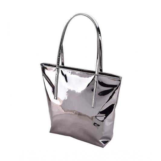 Women's Synthetic Solid Shoulder Bag (Grey)