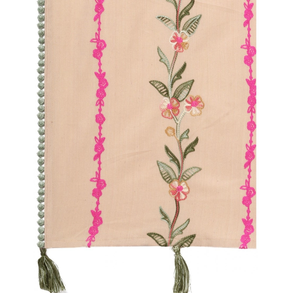 Women's Cotton Opaque Stole (Beige, Length: 1.5 to 2 Mtr)
