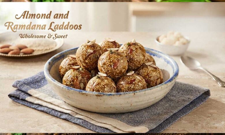 Make delicious almond and ramdana laddoos at home