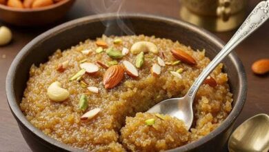 Suji Halwa Recipe Delicious Halwa with Ghee and Dry Fruits
