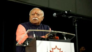 Speaking in Toronto Mohan Bhagwat stated that India identity lies in the tradition of service offering refuge and self surrender