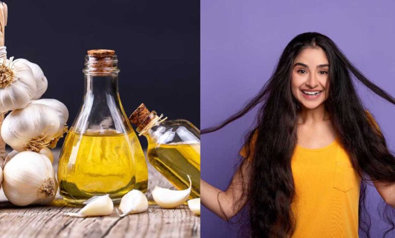“Home uses of garlic oil for healthy and shiny hair”